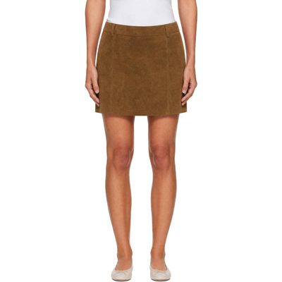 Dunst Dunst Brown Alter-Suede Miniskirt