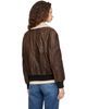 Dunst Dunst Brown Detachable A-2 Blouson Leather Jacket - 3