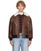 Dunst Dunst Brown Detachable A-2 Leather Jacket - 1