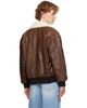 Dunst Dunst Brown Detachable A-2 Leather Jacket - 3