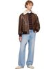 Dunst Dunst Brown Detachable A-2 Leather Jacket - 4