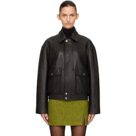 Dunst Dunst Brown Oversized Vintage Leather Blouson Jacket