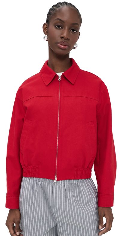 DUNST DUNST Collared Blouson Jacket Red