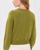 DUNST DUNST Crew Neck Knit Cardigan Olive Green - 3