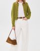 DUNST DUNST Crew Neck Knit Cardigan Olive Green - 5