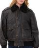 DUNST DUNST Detachable A-2 Leather Jacket Brushed Black - 1