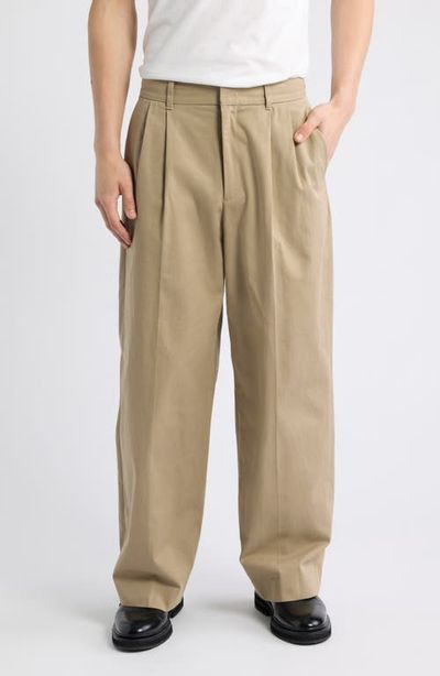 Dunst Dunst Double Pleated Wide Leg Chino Pants
