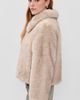 DUNST DUNST Faux Fur Cropped Jacket Greyish Beige - 4