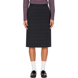 Dunst Dunst Gray Pleats Wrap Midi Skirt