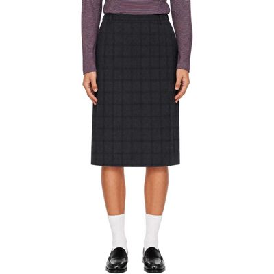 Dunst Dunst Gray Pleats Wrap Midi Skirt