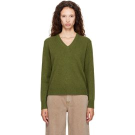 Dunst Dunst Green Cashmere V-Neck Sweater