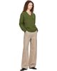 Dunst Dunst Green Cashmere V-Neck Sweater - 4