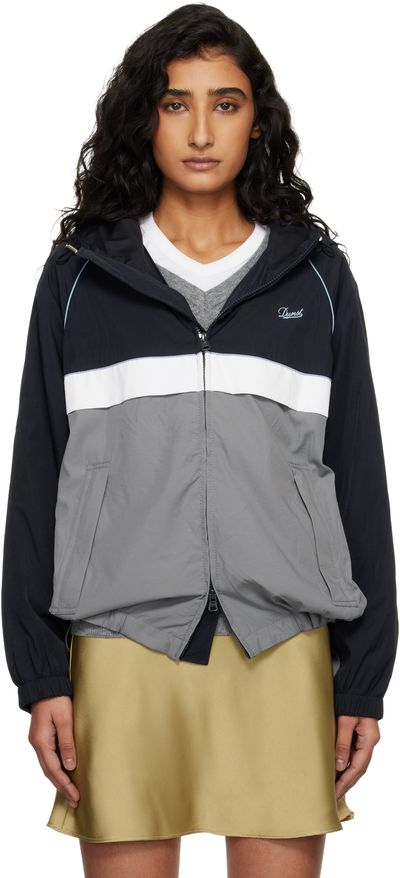 Dunst Dunst Navy & Gray Blocked Windbreaker Jacket