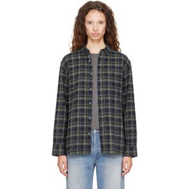Dunst Dunst Navy Checked Flannel BD Shirt
