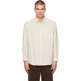 Dunst Dunst Off-White Informal Striped Shirt