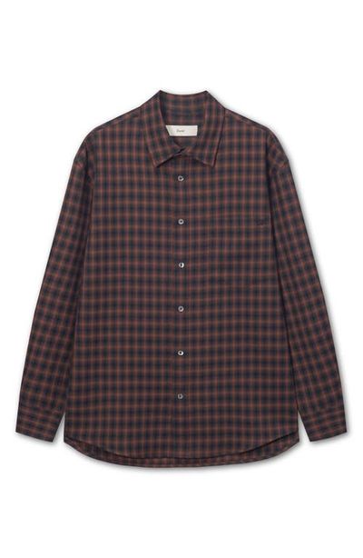 Dunst Dunst Oversize Check Flannel Button-Up Shirt