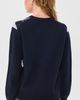 DUNST DUNST V-Neck Argyle Cardigan Navy - 3