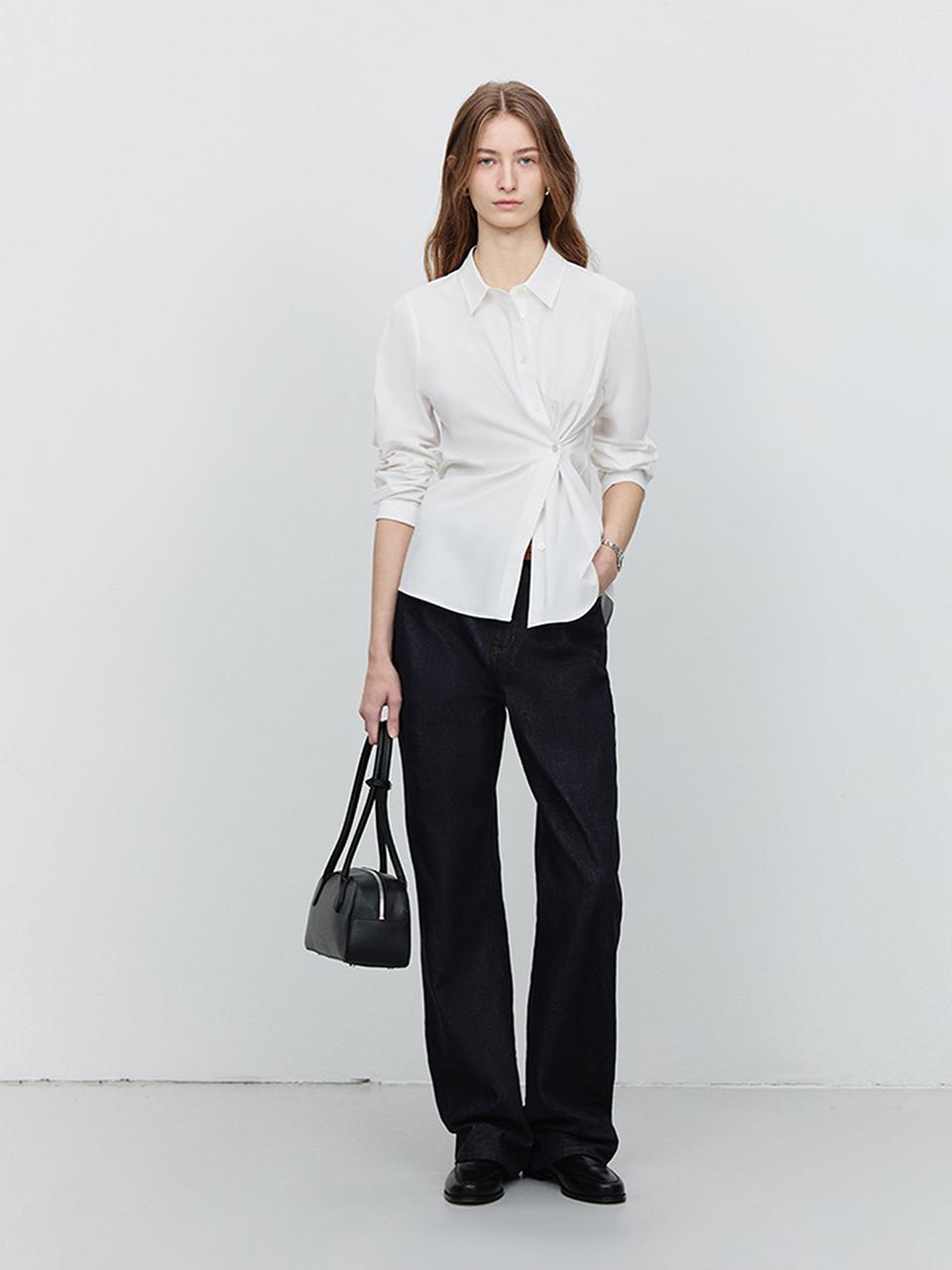 Dunst for WOMEN 2-Way Adjustable Essential Shirt [Beige] (UDSH5A201WT)