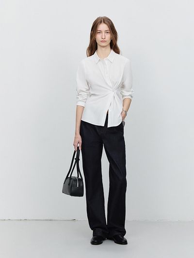 Dunst for WOMEN 2-Way Adjustable Essential Shirt [Beige] (UDSH5A201WT)