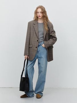 Dunst for WOMEN 90s Wide Leg Premium Jeans [Light Blue] (UDPA5A210B1)