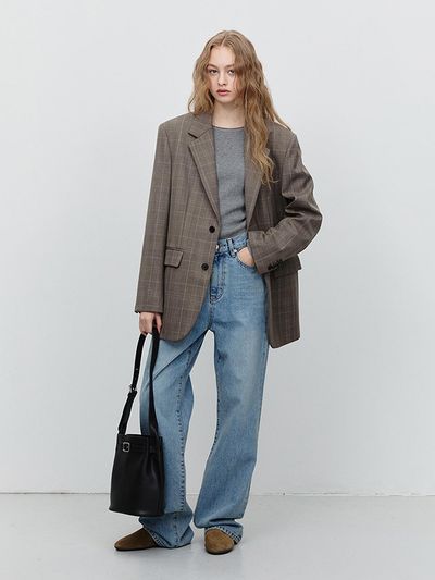 Dunst for WOMEN 90s Wide Leg Premium Jeans [Light Blue] (UDPA5A210B1)