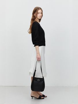 Dunst for WOMEN BUCKLE SHOULDER BAG BLACK_UDBA4F204BK