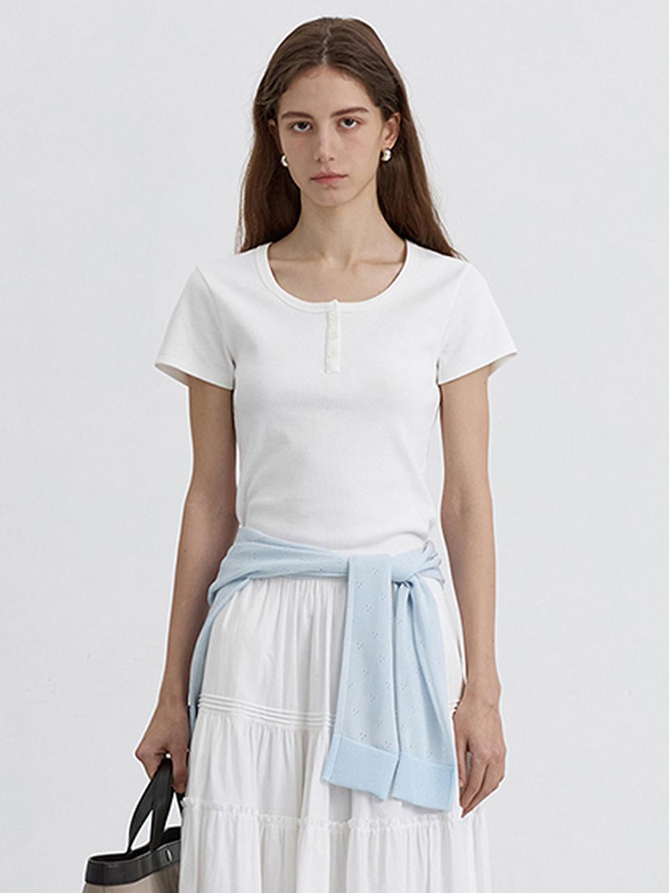 Dunst for WOMEN Classic Scoop Neck Top _UDTS4B222IV