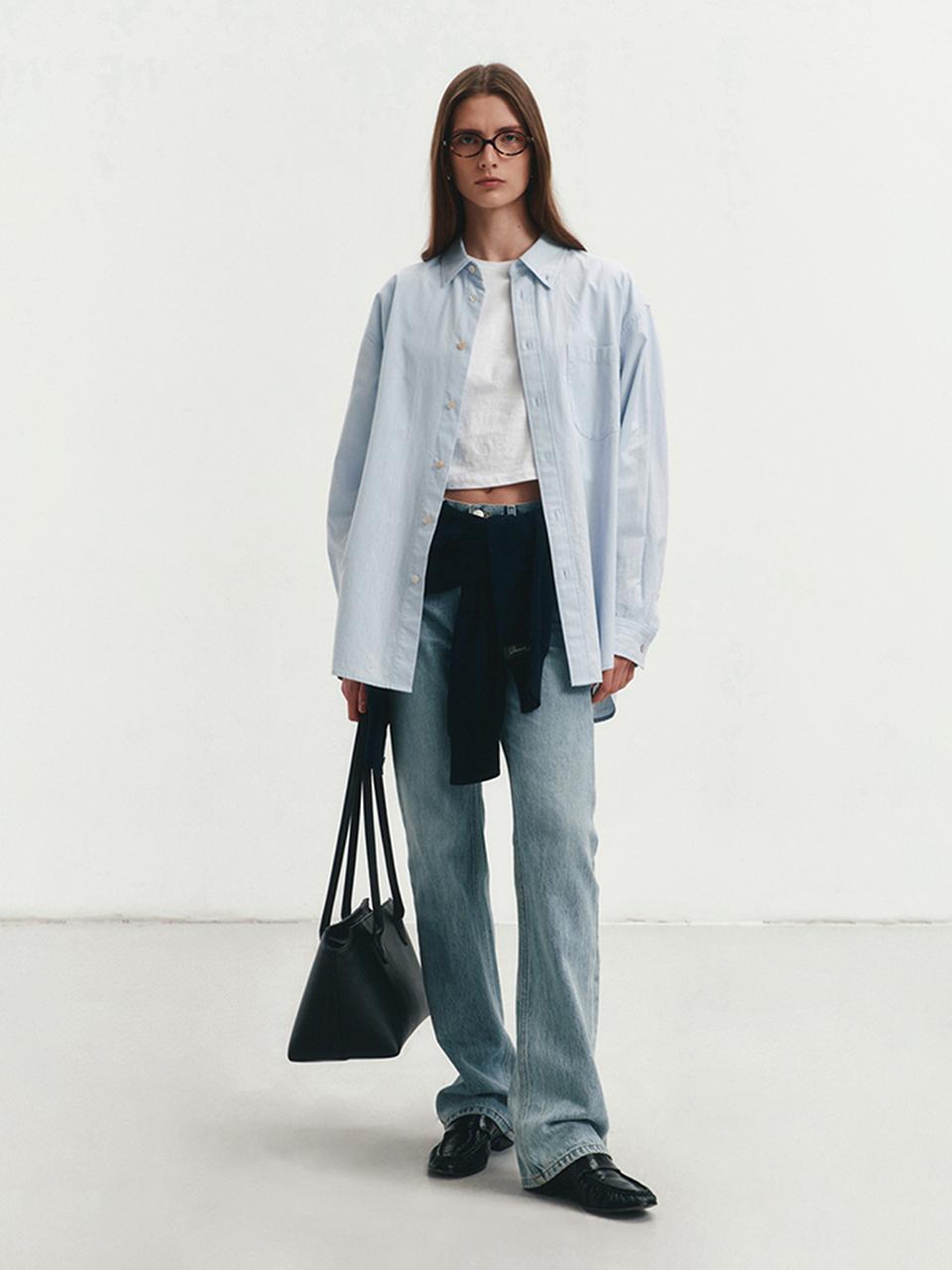 Dunst for WOMEN Essential Semi Boot-Cut Jeans_Light Blue