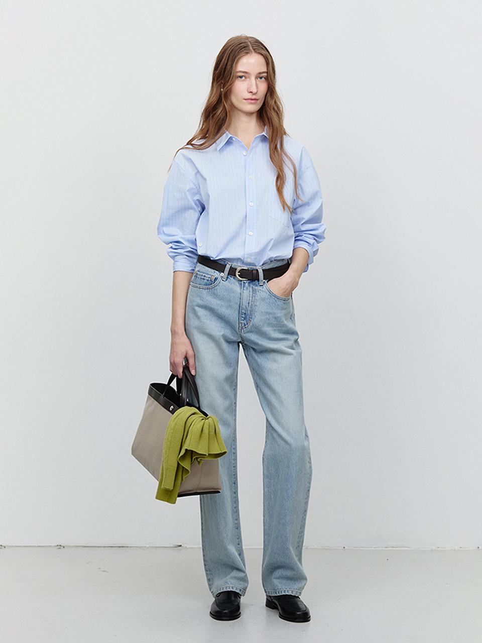 Dunst for WOMEN Essential Straight Full Length Premium Jeans [Light Blue] (UDPA5A217B1)