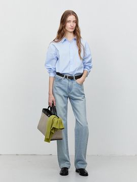 Dunst for WOMEN Essential Straight Full Length Premium Jeans [Light Blue] (UDPA5A217B1)