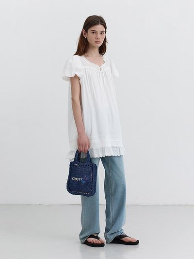 Dunst for WOMEN HAND DRAWING BLOOM MINI BAG [NAVY] (UDBA5E216N2)