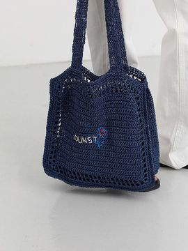 Dunst for WOMEN HAND DRAWING BLOOM SHOULDER BAG [NAVY] (UDBA5E217N2)
