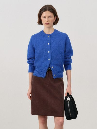 Dunst for WOMEN Semi A-line Corduroy Midi Skirt - Deep Brown