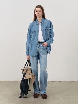 Dunst for WOMEN UNISEX CLASSIC DENIM SHIRT CLASSIC BLUE_UDSH4C101B