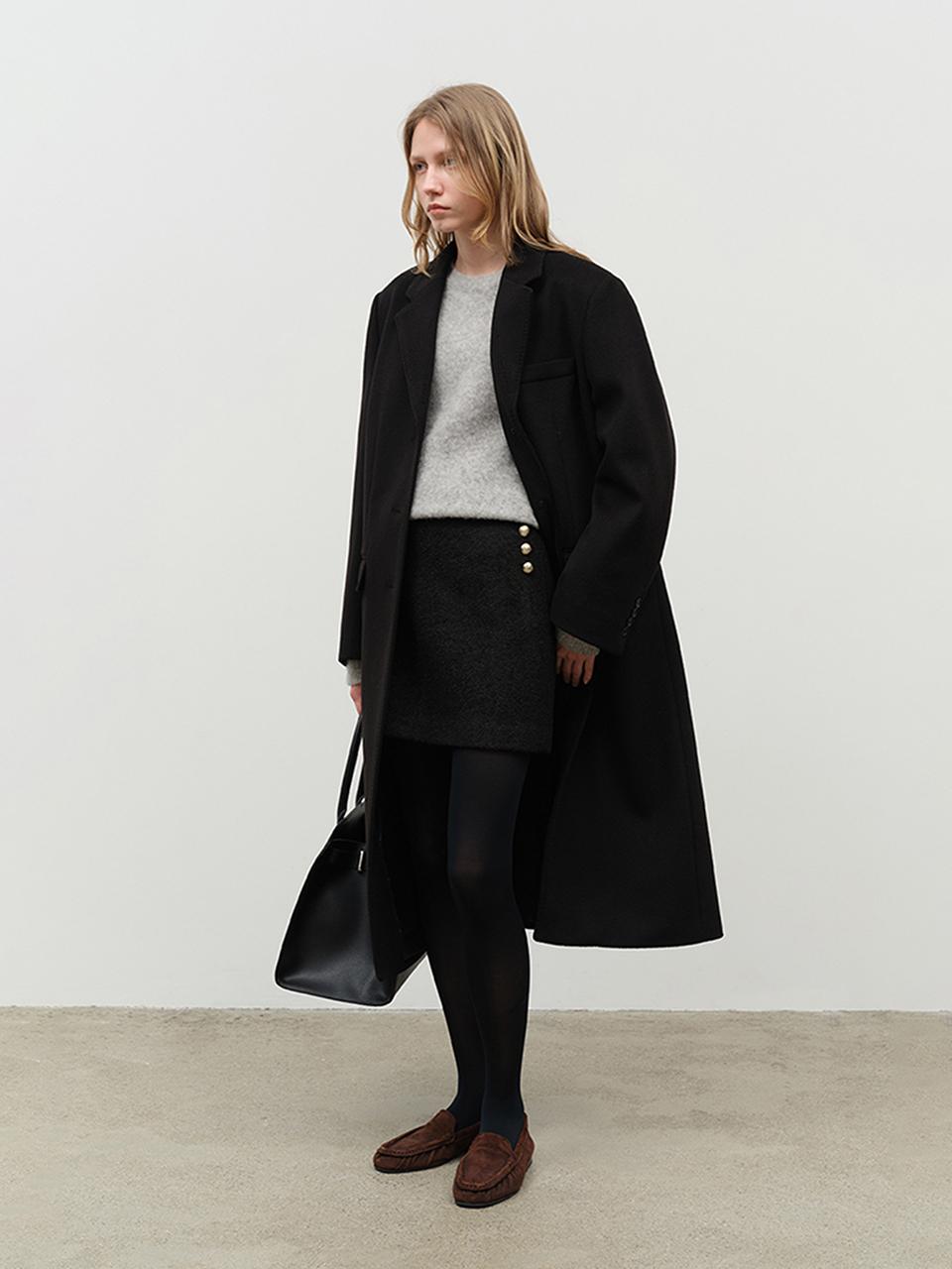 Dunst for WOMEN Wool Mini Skirt - Black