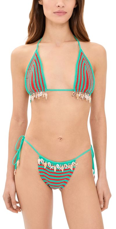 Dur Doux Dur Doux Costal Bikini Set Aqua/Coral/Mocha