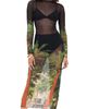 Dur Doux Dur Doux Miami Palm Maxi Dress Miami Palm Print - 1