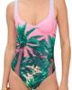 Dur Doux Dur Doux Miami Tie Back Maillot One Piece Pink/Green - 1