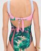 Dur Doux Dur Doux Miami Tie Back Maillot One Piece Pink/Green - 3