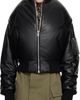 Duran Lantink Duran Lantink Black 'Over The Shoulders' Leather Bomber Jacket - 1