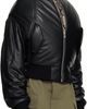 Duran Lantink Duran Lantink Black 'Over The Shoulders' Leather Bomber Jacket - 2
