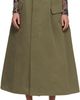 Duran Lantink Duran Lantink Khaki Uniform Double Waisted Midi Skirt - 1
