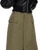 Duran Lantink Duran Lantink Khaki Uniform Double Waisted Midi Skirt - 4