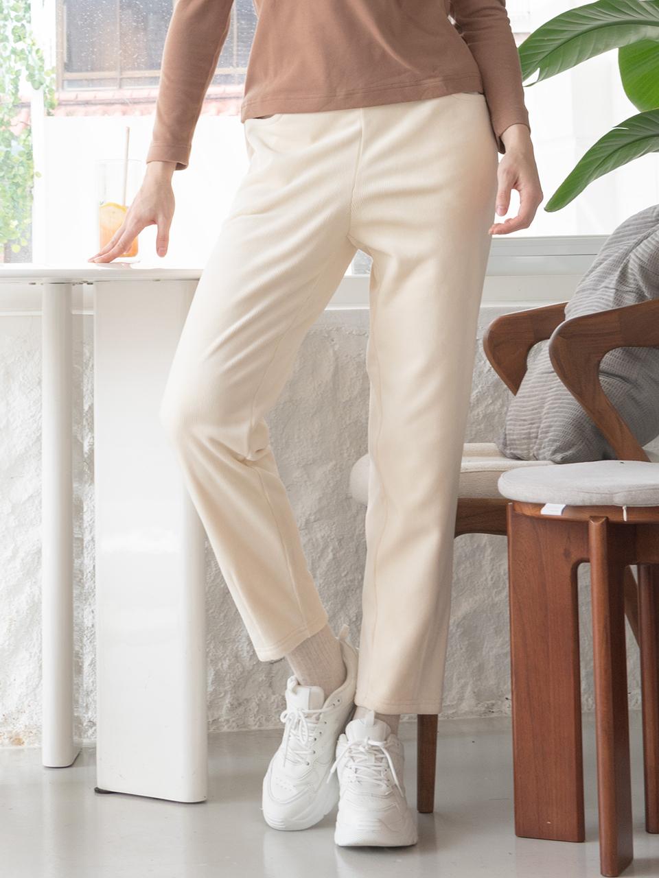 DURAN Rear corduroy napping straight fit pants DBF3W-914