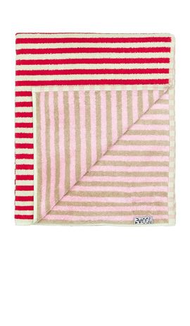 Dusen Dusen Dusen Dusen Ladybug Stripe Bath Towel