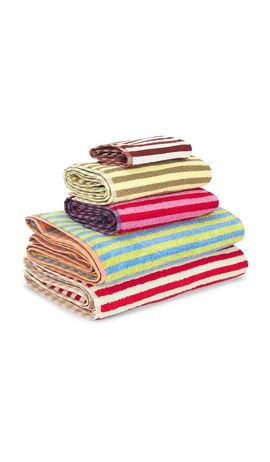 Dusen Dusen Dusen Dusen Set Of 5 Stripe Towels