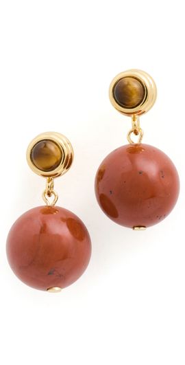 Dévé Dévé La Chapelle Earrings Red Jasper & Tiger's Eye One
