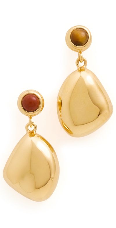 Dévé Dévé La Radieuse Earrings Red Jasper & Tiger's Eye One