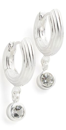 Dévé Dévé Mini Non-Conformist Hoops White Topaz One