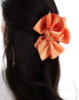 Easilocks Easilocks X ASOS Exclusive Bow Hair Claw - Orange-Purple
